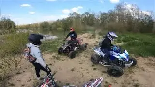 BALADE EN QUAD ENTRE POTES ! (3 : 450 LTR et 2 : 250 Raptor)