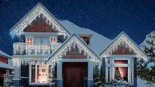 Icicle Warm and Cool White LED light with Timer -White Cable