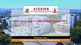 How to record a video lecture using OBS