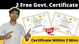 Free Govt Certificate Online 2021 | 2 Free Govt Certificate | Free Certificate