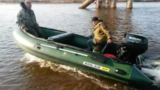 Тест драйв лодка солар тоннель 420 + Suzuki 40 jet