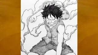 Drawing Luffy Gear 2 Step by Step | One Piece Anime Sketch
