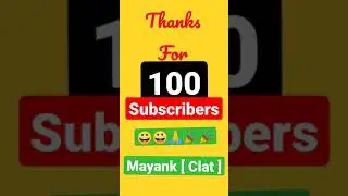 Thanks for Support Mayank[Clat] channel || #clat2021#2022#mayankclat