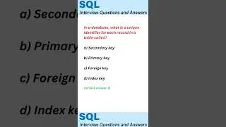 Top 5 SQL Interview Questions and Answers | #sqlinterviewquestions #SQLQuestions #sql #SQLJobs