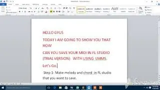 How to save a midi with fl studio (trial version)  using lmms.