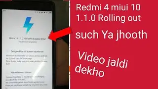 Redmi 4 Miui 10 1.1.0 Global stable Rolling out