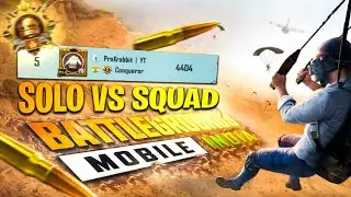 🔥Solo Vs Squad | 5 Finger + Full Gyro + 90 fps⚡Full Rush Gameplay | Battlegrounds Mobile India #bgmi