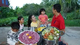 Uncle Daro come to visit us and we make soup under heavy rain / Beautiful memory