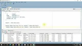 Create table in Oracle SQL