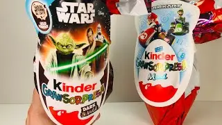 2024 Пасхальные Огромные Киндеры из Италии. Kinder Überraschung Ostern 2024 Star Wars Mario Kart