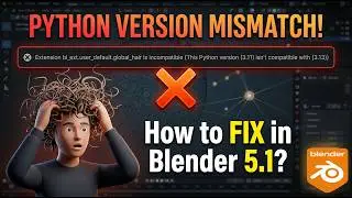 How to Fix Blender 5.1 Extension 