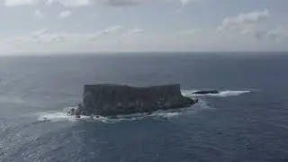 Drone on secret island