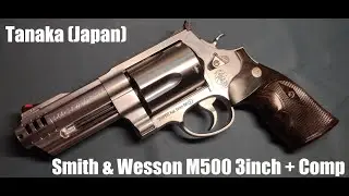 Tanaka Smith & Wesson M500 3inch + Compensator, Pegasus Airsoft Revolver + Altamont Wood Grips