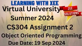 CS304 Object Oriented Programming Assignment 2 Summer 2024 Virtual University of Pakistan