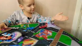 Машинки для мальчиков  Коврик городская дорога  47