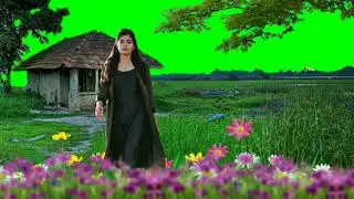 3D Motion Beautiful Girl Green Screen Video