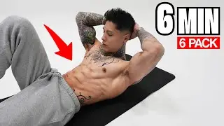 6 Minute 6 Pack ABS Workout You Can Do Anywhere (No Rest)