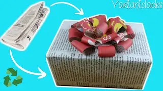 ENVOLTURA Y MOÑO con PAPEL PERIÓDICO ♻️ / RECICLAJE // Varianidades :D