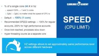 How to optimize CloudLinux OS limits - Presentation
