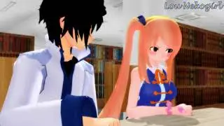 【MMD Fairy Tail】Lucy et Grey - Can i touch your boobs ? + Heart dance