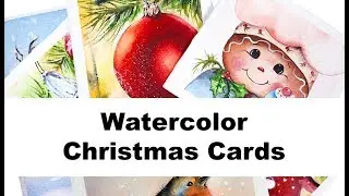 More Christmas Cards Watercolor Painting Tutorials