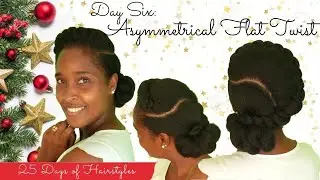 ASYMMETRICAL FLAT TWIST || 🎄 HairMas Day 6 🎄