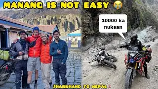 Deadliest roads of nepal 😭 MANANG RIDE IS NOT EASY | besisahar to manage on bike ep 4 india to nepal
