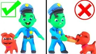 The Doggy Wants The Police's Hot Dog ❤ Cartoons For Kids