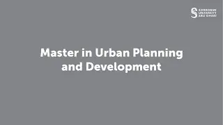 Master in Urban Planning and Development
