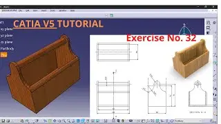 catia tutorial exercise no.32|catia tutorial for beginner|catia part design drawing|