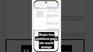 Mengisi form pendaftaran google play console 