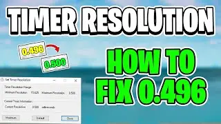 How to fix the TIMER RESOLUTION issue *0.496* (Easy & Quick)