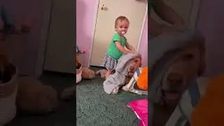 She loves her dog, he is her favorite playmate.