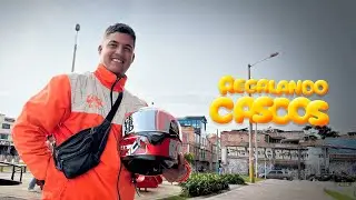 Giving away motorcycle helmets in Bosa Bogotá 🏍️ | Road safety and protection for motorcyclists