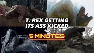 [4K] T. rex getting its ass kicked for 5 minutes straight (movies + documentaries)