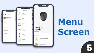 Menu Screen - eCommerce - Flutter UI | Speed Code