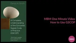 GSCOP Tips | How to Use GSCOP | MBM One Minute Video