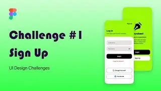 Design with me | 100 UI design challenge - challenge 01 Sign up | Speedart
