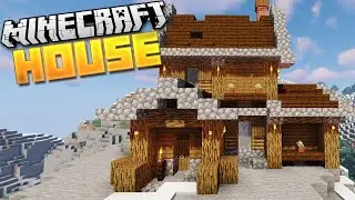 How to Build a Rustic Mountain Starter House in Minecraft! (1.14 Tutorial)