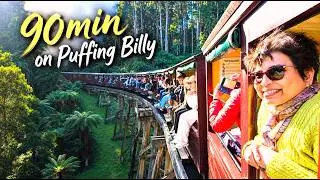 Historic Ride on Australian Icon Puffing Billy Steam Railway 🚂 🇦🇺