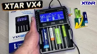 XTAR VX4 👈 Зарядное устройство с тестером ёмкости любых АКБ