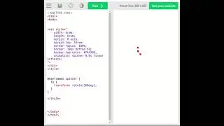 How Make Loader in html and css only 