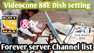 How to set || 88E D2h videocone on 2 Feef Dish setting And channel's list