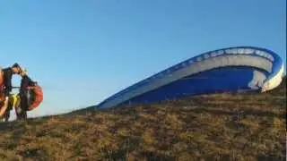 Second paraglider flight, takeoff