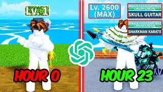 Beating Blox Fruits In 24 Hours But ChatGPT Decided My Build!