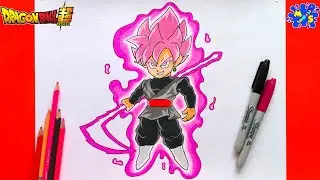 Goku Black Ssj Rosé Drawing || How to Draw Goku Blue Super Saiyan Rosé Full Power
