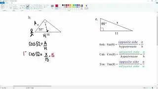 Chapter 8 Problem 8 Solving For a Missing Side Using Trig Ratios