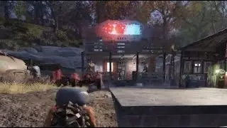 Fallout 76 Mini farm with NPC settlers Camp ;)
