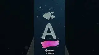 A Name Art Alphabet | I Love You A | A Letter Status | #shorts