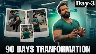 Day-3 Wednesday ||Back, Biceps, Abs Workout || 90 Days Transformation